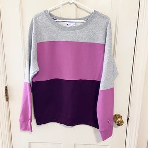 NWOT Champion athleisure color block crewneck